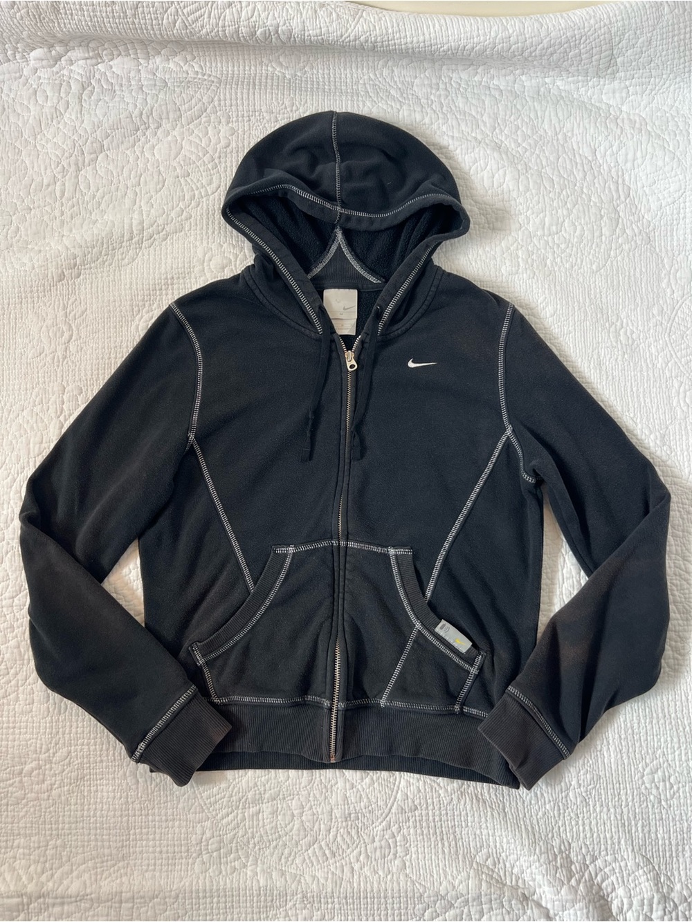 Vintage Y2K Nike Flip-Phone Pocket Full-Zip Hoodie